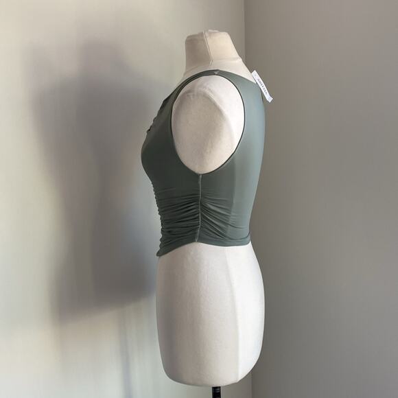 ARITZIA Tank Womens Size 2XS Parfait Design Smoky Sage Green Stretch - Picture 4 of 6